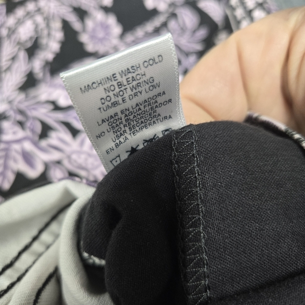 GJG Los Angeles Black & Purple Paisley Skinny Jeans NWT Size 3 - Picture 4 of 8